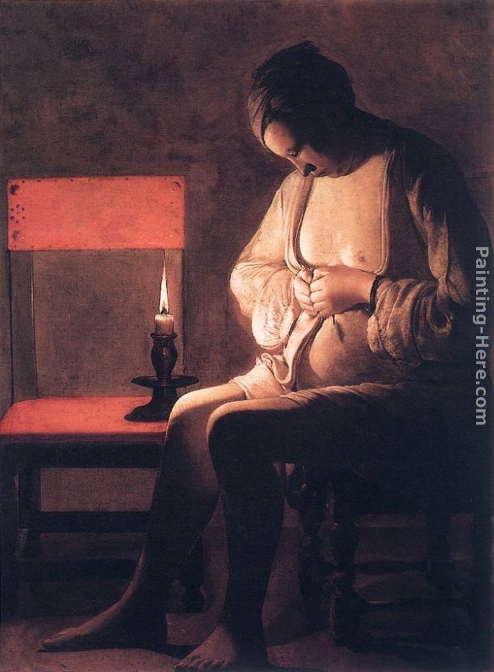 Georges de La Tour Woman catching Fleas